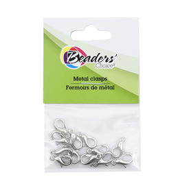 BC1-1702-0410 - Metal Fish Clasp 12mm Nickel 12pcs BC1-1702-0410,Findings,Retail packagings,12mm,Metal,Fish Clasp,12mm,Grey,Nickel,Metal,12pcs,China,Off Price Policy,montreal, quebec, canada, beads, wholesale