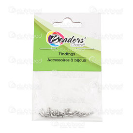 BC1-1703-0290-WH - Metal Snake Connector 1.2 mm Nickel 24pcs BC1-1703-0290-WH,bead connectors,montreal, quebec, canada, beads, wholesale