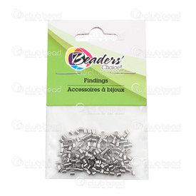 BC1-1705-0250-WH - Métal Perle à Écraser Tube Nickel 2mm 100pcs BC1-1705-0250-WH,tube crimps,montreal, quebec, canada, beads, wholesale