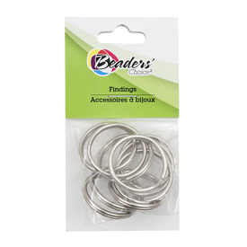 BC1-1706-0210-WH - Beaders' Choice Metal Split Ring 25MM Nickel 7pcs BC1-1706-0210-WH,Findings,Rings,25MM,Metal,Split Ring,25MM,Grey,Nickel,Metal,7pcs,China,Off Price Policy,Beaders' Choice,montreal, quebec, canada, beads, wholesale
