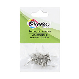 BC1-1708-0312-WH - Metal Cup Earring 6mm Nickel Nickel Free 20pcs BC1-1708-0312-WH,Findings,Beaders' Choice,Nickel,Metal,Cup Earring,6mm,Grey,Nickel,Metal,Nickel Free,20pcs,China,Off Price Policy,montreal, quebec, canada, beads, wholesale