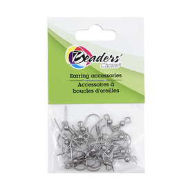 BC1-1708-0318-BN - Metal Fish Hook With Bead and Coil 18X20mm Black Nickel Nickel Free 20pcs BC1-1708-0318-BN,Findings,Earrings,Fish Hook,Metal,Fish Hook,With Bead and Coil,18X20MM,Grey,Black Nickel,Metal,Nickel Free,20pcs,China,Off Price Policy,montreal, quebec, canada, beads, wholesale