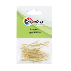 BC1-A-1714-0212 - Beaders' Choice Metal Eye Pin 25mm Gold Wire Size 0.7mm 40pcs BC1-A-1714-0212,Findings,Metal,Eye Pin,25MM,Yellow,Gold,Metal,Wire Size 0.7mm,40pcs,China,Beaders' Choice,montreal, quebec, canada, beads, wholesale
