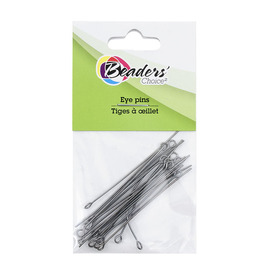 BC1-A-1714-0230 - Beaders' Choice Metal Eye Pin 50mm Black Nickel Wire Size 0.7mm 20pcs BC1-A-1714-0230,Findings,Metal,20pcs,Eye Pin,Metal,Eye Pin,50MM,Grey,Black Nickel,Metal,Wire Size 0.7mm,20pcs,China,Beaders' Choice,montreal, quebec, canada, beads, wholesale