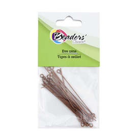 BC1-A-1714-0234 - Beaders' Choice Metal Eye Pin 50mm Antique Copper Wire Size 0.7mm 20pcs BC1-A-1714-0234,Findings,Metal,Eye Pin,50MM,Brown,Antique Copper,Metal,Wire Size 0.7mm,20pcs,China,Beaders' Choice,montreal, quebec, canada, beads, wholesale
