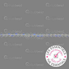 E-1102-6214-0352 - NET PRICE Glass Bead Round 3mm Transparent AB 10 x 15in String (approx. 1000pcs) E-1102-6214-0352,Other,montreal, quebec, canada, beads, wholesale