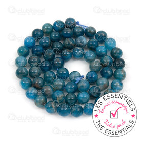 E-1112-0789-B-6mm - OFF PRICE POLICY Natural Semi-Precious Stone Bead Prestige Round Grade B 6mm Apatite 0.8mm Hole 2 X 15.5in String (app58pcs) E-1112-0789-B-6mm,Semi-precious stones,montreal, quebec, canada, beads, wholesale