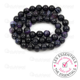 E-1112-0927-8mm - OFF PRICE POLICY Natural Semi Precious Stone Bead Fire Agate Black-Purple Round 8mm 0.8mm Hole 10 x 15in String !LIMITED QUANTITY! E-1112-0927-8mm,strings,montreal, quebec, canada, beads, wholesale