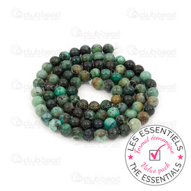 E-1112-0942-4mm - OFF PRICE POLICY Natural Semi Precious Stone Bead Prestige African Turquoise Round 4mm 0.5mm Hole (South Africa) 2 X 15.5" String E-1112-0942-4mm,Semi Precious Stone Bead round,montreal, quebec, canada, beads, wholesale
