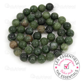 E-1112-1707-8mm - OFF PRICE POLICY Natural Semi Precious Stone Bead Prestige Canada Jade Round 8mm 0.8mm Hole 2 X 15.5in String E-1112-1707-8mm,Semi Precious Stone Bead round,montreal, quebec, canada, beads, wholesale