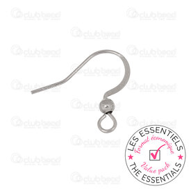 E-1720-0189-02 - OFF PRICE POLICY Stainless Steel 304 Flat Fish Hook 16x18m With Bead Natural 200pcs E-1720-0189-02,montreal, quebec, canada, beads, wholesale
