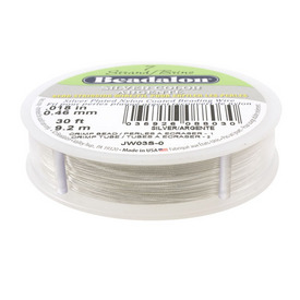 JW03S-0 - Beadalon Tigertail 7 Strands 0.46mm Silver 30 Ft USA JW03S-0,Tigertail,7 Strands,0.46mm,Silver,30 Ft,USA,Beadalon,Tigertail,montreal, quebec, canada, beads, wholesale