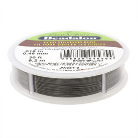 JW03T-0 - Beadalon Tigertail 7 Strands 0.46mm Natural 30 Ft USA JW03T-0,Metallic wires,Tigertail,Beadalon,Tigertail,7 Strands,0.46mm,Natural,30 Ft,USA,Beadalon,Tigertail,montreal, quebec, canada, beads, wholesale