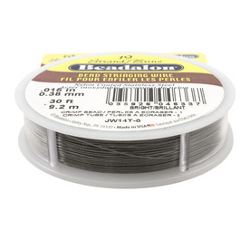 JW14T-0 - Beadalon Tigertail 19 Strands 0.38mm Natural 30 Ft USA JW14T-0,Metallic wires,Tigertail,Beadalon,Tigertail,19 Strands,0.38mm,Natural,30 Ft,USA,Beadalon,Tigertail,montreal, quebec, canada, beads, wholesale
