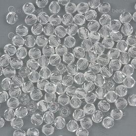 T-1102-4702-00 - Bille de Verre Polie au Feu Rond Facetté 6mm Blanc 150pcs République Tcheque T-1102-4702-00,Tcheque facettes,montreal, quebec, canada, beads, wholesale