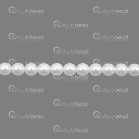 T-1107-0914-04 - Czech Glass Bead Pearl Round 6mm White 80pcs Czech Republic T-1107-0914-04,montreal, quebec, canada, beads, wholesale