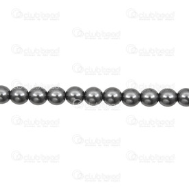 T-1107-0916-04 - Bille Perle de verre Rond 6mm Gris 80pcs République Tcheque T-1107-0916-04,montreal, quebec, canada, beads, wholesale