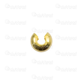 T-1720-0198-GL - Stainless Steel 304 Crimp Cover 4mm Gold 50pcs T-1720-0198-GL,montreal, quebec, canada, beads, wholesale