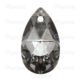 T-6106-28MM-458 - Swarovski Pendant Pear Shape 6106 Crystal Silver Night 458 4pcs T-6106-28MM-458,montreal, quebec, canada, beads, wholesale