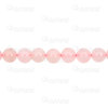 Bille de Pierre Fine Naturelle Quartz Rose Rond 10mm Trou 1mm Corde de 15,5 Pouces 1112-0701-10MM